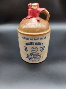 Vintage McCormick Platte Valley Straight Corn Whiskey Stoneware Jug  with Seal - Picture 1 of 4