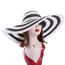 Women's Summer Beach Hat Wide Brim Cap Large Sun Straw Floppy Folding Hat
