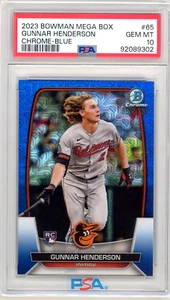 Gunnar Henderson 2023 Bowman Mega Box Chrome Blue /150 Rookie PSA 10 Orioles - Picture 1 of 2