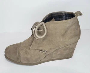 Botines de cuña Bongo Maddie para mujer color tostado talla US 7,5 M con cordones - Imagen 1 de 8
