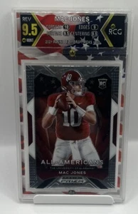 MAC JONES 2021 PANINI PRIZM DRAFT PICKS ALL-AMERICANS 1ST GRADED 9.5 ROOKIE CARD - Picture 1 of 1