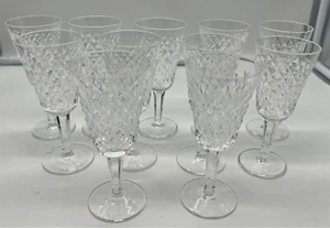 Set of  11 (eleven) Vintage WATERFORD Crystal Pattern ALANA Sherry Glasses mint! - Picture 1 of 7