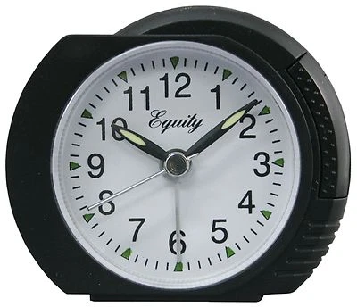 27001 Equity by La Crosse Battery Powered Analog Quartz Alarm Clock - Black - Image 1 of 4
