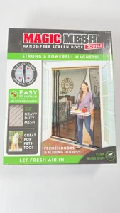 Magic Mesh Double Magnetic Screen Door 75x83 Black MM351112 – Sealed, Box Damage - Picture 1 of 4