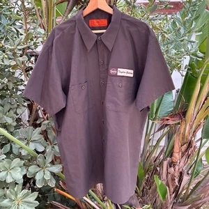 Vintage Taylor Guitars Softwear Work Shirt Brown Button Up 2XL - Picture 1 of 4