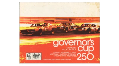 Wisconsin 1976 Stock Car Racing Program! Milwaukee WI 250-Mile Race NASCAR USAC Foto 1 de 4
