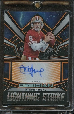 Steve Young 2023 Obsidian Strike Auto Autograph San Francisco 49ers 35/49 - Image 1 of 2