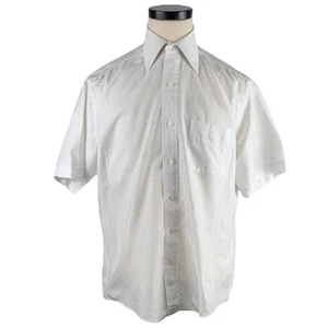 Camisa Challenger de Colección Años 80 Para Hombre Blanca Manga Corta Abotonada Talla 16 Mediana - Imagen 1 de 8