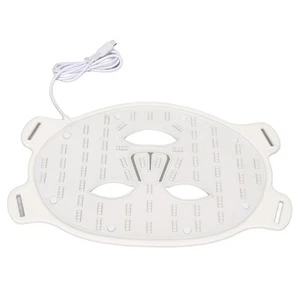 LED Beauty Face Cover White Soft Silicone USB Charging Port LED Light Face D FAD - Picture 1 of 24