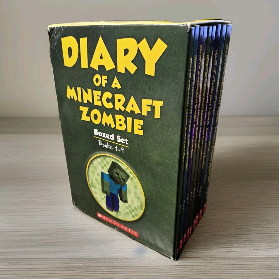 Дневник Minecraft зомби бокс-сет книги 1 до 9 на Зак зомби в мягкой обложке - Изображение 1 из 4