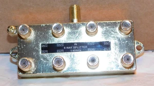 8-Way Coax Video Splitter Digital HD Cable TV F Type RG6 RG11 RG59 5-900 MHz 1x8 - Picture 1 of 3
