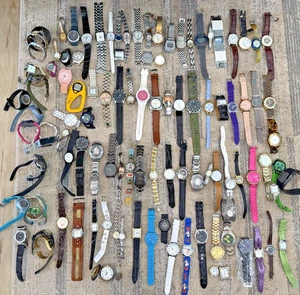 Großes Uhren Konvolut gemischt gebraucht 10+Lb Timex Polar Fossil Casio Guess ungetestet 105+ - Bild 1 von 16