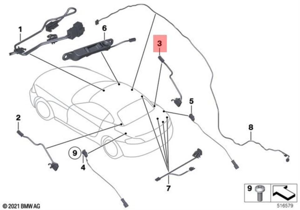 Carcasa de techo microinterruptor derecha original BMW Z4 Roadster E89 Z4 18i 20i 54377227398 Foto 1 de 1