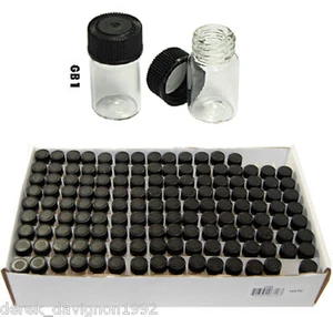 (144) SMALL MINI 1" GLASS VIALS BOTTLE FOR YOUR GOLD PAN GOLD! GB1 - Picture 1 of 1