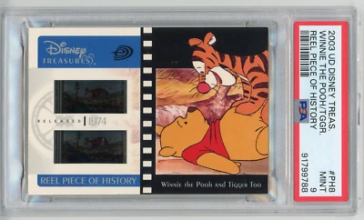 2003 UD Disney Treasures Reel Piece Of History Winnie The Pooh/Tigger PSA 9 - Image 1 of 2