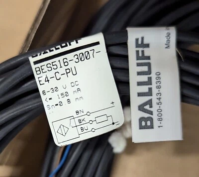 5 BALLUFF  Proximity Switches BES516-3007-E4-C-PU   6 - 30 Vdc (599) - Image 1 of 4
