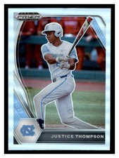 2021 Panini Prizm Draft Picks Silver Prizm #PDP180 JUSTICE THOMPSON ~E1X