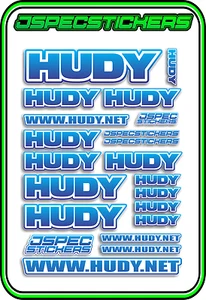 HUDY TOOLS SETUP STICKERS XRAY RC BUGGY CAR DECAL 1/10 1/8 JSPEC ELEC BLU BLU W - Picture 1 of 9