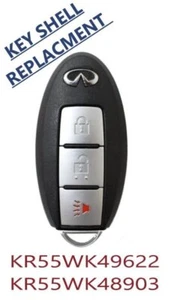 3B Smart Key SHELL For Infiniti 2008-2013 Models KR55WK49622 KR55WK48903 - Picture 1 of 3