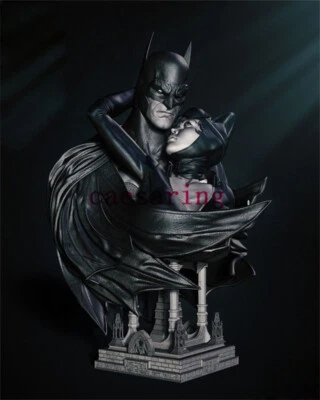 Batman&Cat Woman Bust 3D Printing Figure Unpainted Model GK Blank Kit Sculpture - Image 1 of 3