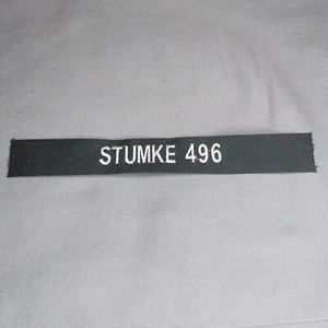 Stumke 496 Tab Name Strip 7 3/4" x 1" Patch - Picture 1 of 2
