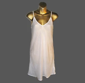 JAMES PERSE LUXURY SUMMER WHITE NIGHTGOWN SEMI-SHEER SIMPLE ELEGANCE SZ: 0 SM - Picture 1 of 8