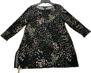 Alfani Womens Black Scoop-Neck 3/4 Sleeve Polka-Dot Size PS M733 - Picture 1 of 6