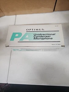 Optimus 33-3017 Unidirectional Condenser Microphone Box, Cord & Instructions - Picture 1 of 3