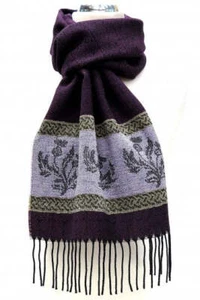 Calzeat of Scotland lila flieder keltisch schottische Distel Jacquard Wollschal - Bild 1 von 1
