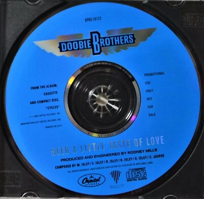 CD Single Doobie Brothers Need a Little Taste of Love DJ PROMO Disc Only CLEAN - Image 1 of 2