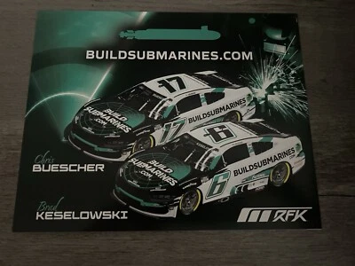Брэд Кеселовски Крис Бюшер 2024 Построить подводные лодки Nascar Hero Card Открытка - Изображение 1 из 2