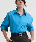 Witchery Women Cotton Shirt Bright Blue Size 12 Nwt Sale