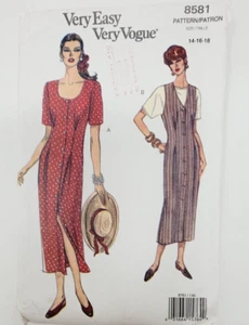 Vogue 8581 Misses Top & Jumper Dress Sewing Pattern vintage 90's Size 14 16 18 - Imagen 1 de 3