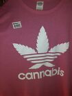 T-Shirt Cannabis rosa Größe 2XL Pot Leaf beliebte Schuhmarke Design