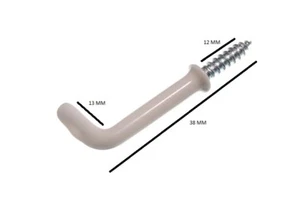 Dresser Hook 25mm To Shoulder Total Length 36mm White Pvc With Pack Size 1000 - Picture 1 of 1
