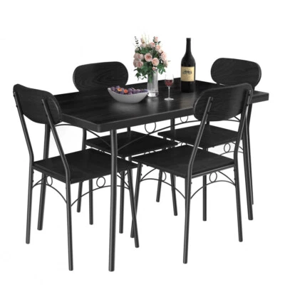 Dining Table Set for 4, 5 Piece Dinette with Chairs for Kitchen, - Image 1 of 4