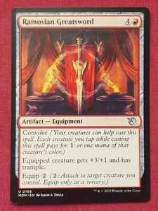 Magic The Gathering MARCH OF THE MACHINE RAMOSIAN GREATSWORD artifact card MTG - Picture 1 of 2