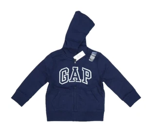Gap Toddler Logo Hoodie Pullover Full Zip Sweatshirt Navy Blue Soft Fleece 3T - Picture 1 of 14