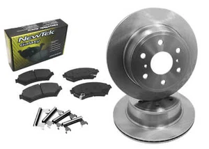 DK1660-1 Rear Brake Rotors and Ceramic Pads and Hardware Set Kit - Picture 1 of 8