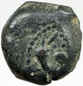 103BC Ancient Bible Greek JERUSALEM Coin JEWISH Kng JANNAEUS HENDIN 1145 i119906 - Picture 1 of 2