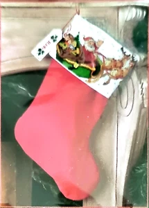Plaid Bucilla STOCKING CUFF jSANTA ON SLEIGH Counted Cross Stitch Kit Christmas - Picture 1 of 3
