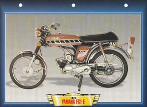 CARTE FICHE MOTO   / YAMAHA FSI - E .  1975  .  NEUVE - Picture 1 of 1