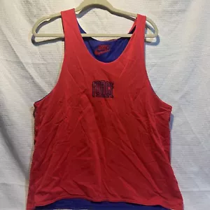 "Jersey de baloncesto reversible de malla NIKE FORCE de colección años 90 adulto rojo azul P2P 20""" - Imagen 1 de 5