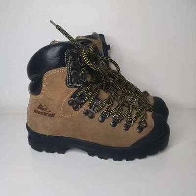 Vtg Montrail Leather Hiking Boots Italy Women Size 5 UK 2.5 EUR 35.5 Beige - Image 1 of 4