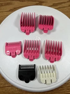 Wahl Pink Black Clipper Comb Attachment Sterling 4, #1 Bk, Pink #1,2,3,6,8,4.5cm - Picture 1 of 8
