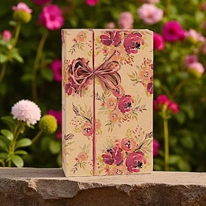 ROMANTIC BLOOMS Print Design 24" Gift WRAPPING Paper Choose Length Amount - Picture 1 of 2
