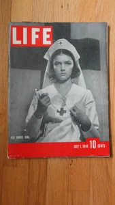 Vintage Life Magazine July 1, 1940 Red Cross Girl - Picture 1 of 4