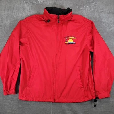 Chaqueta cortavientos roja Jimmy Buffett Tour 2005 para hombre mediana Foto 1 de 4