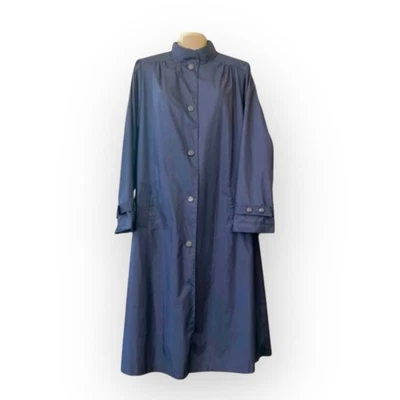 Gabardina Worthington Essentials para mujer azul marino larga Slv bolsillos para lluvia de colección talla 18T Foto 1 de 4