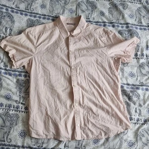 Vintage 90s 00s Pink Prada Red Label Button Down Shirt S short sleeve - Picture 1 of 14